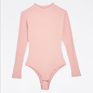 NWOT Farm Rio Light Pink Ribbed Bodysuit